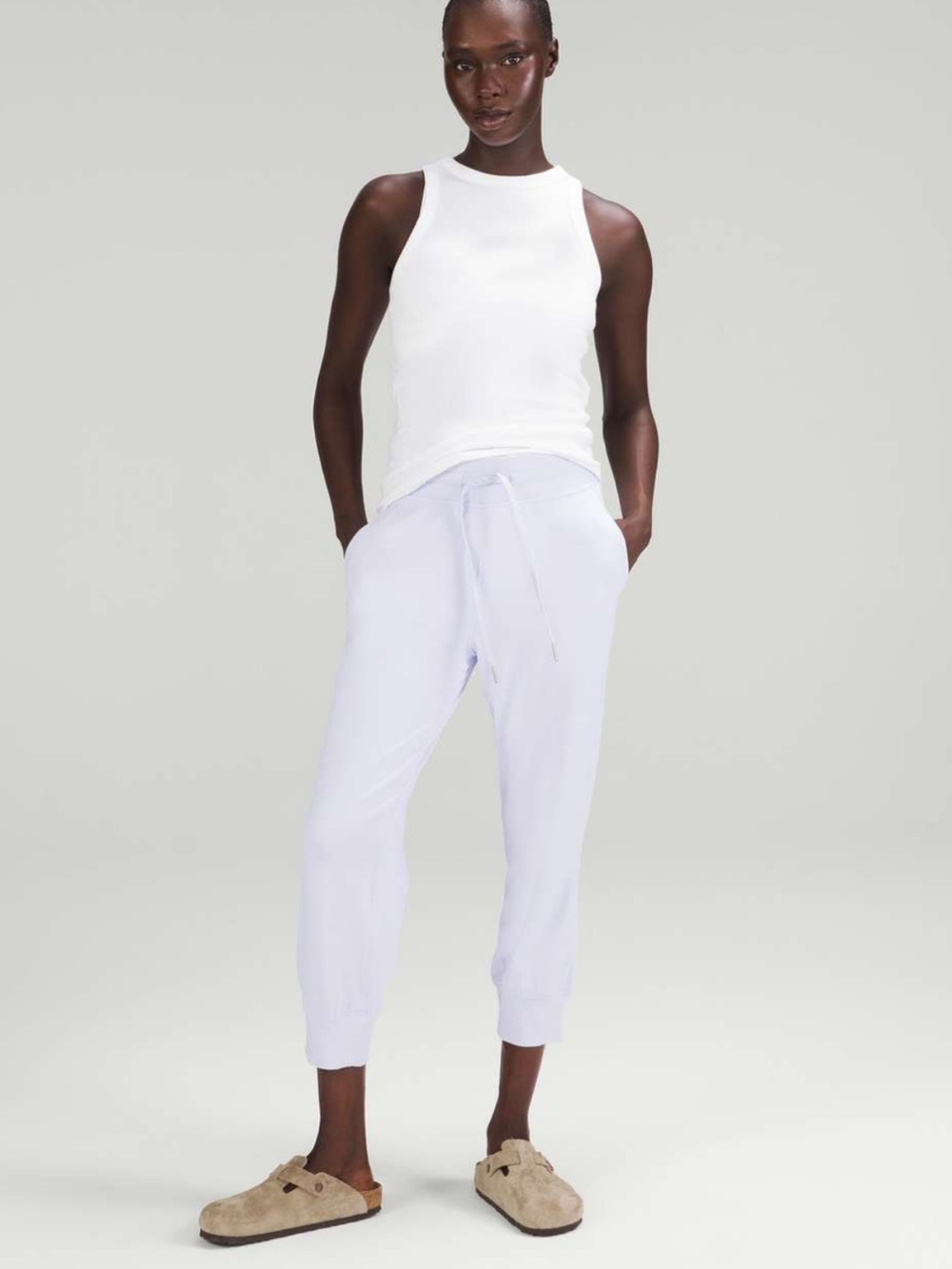 Lululemon Ready to Rulu High Rise Cropped Jogger in White Size 4